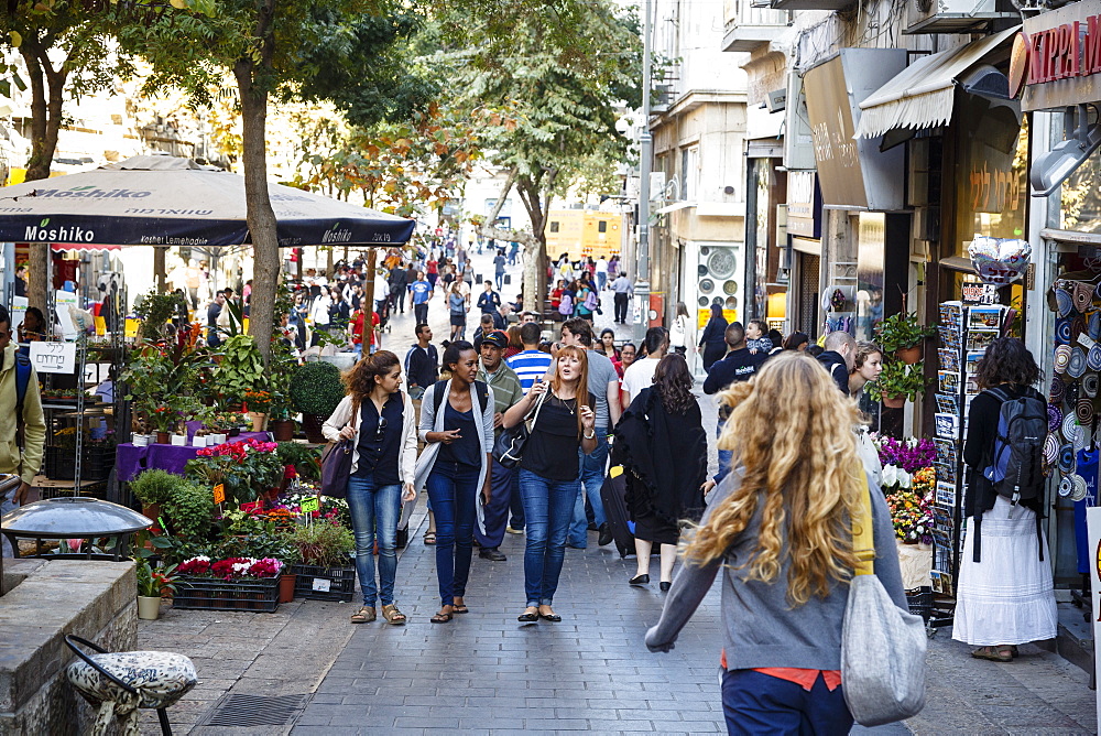 Ben Yehuda pedestrian street, Jerusalem, Israel, Middle East