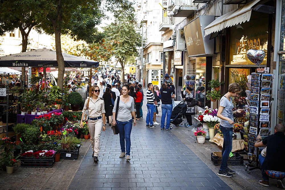 Ben Yehuda pedestrian street, Jerusalem, Israel, Middle East