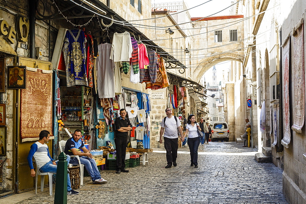 Street scene in the Old City, UNESCO World Heritage Site, Jerusalem, Israel, Middle East