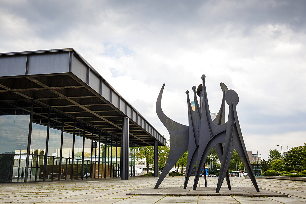 The Neue Nationalgalerie (New National Gallery) at the Kulturforum, Mitte, Berlin, Germany, Europe