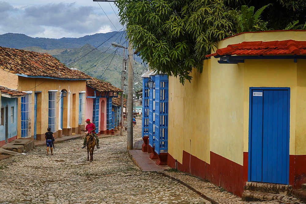 Colorful colonial houses, Trinidad, UNESCO World Heritage Site, Sancti Spiritus Province, Cuba, West Indies, Caribbean, Central America