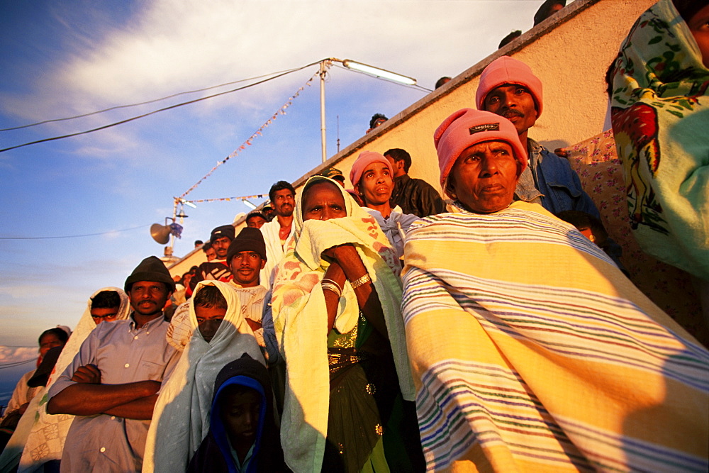 Pilgrims at Adam's Peak watching the sunrise, Sri Lanka, Asia