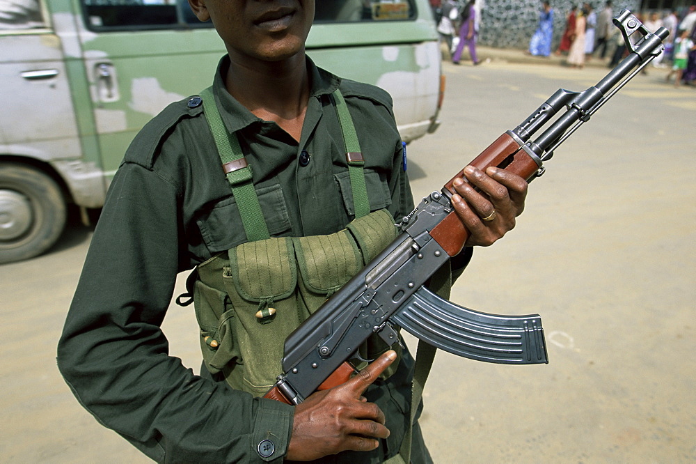 Soldier in Colombo, Sri Lanka, Asia