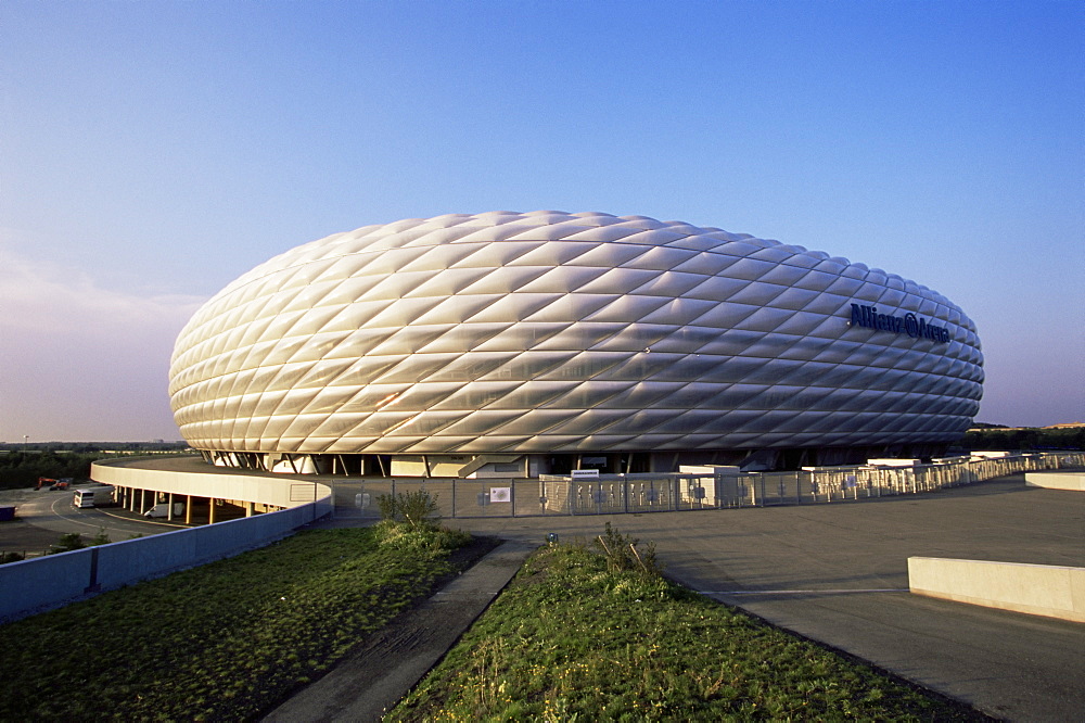 The Allianz Arena football stadium, which hosted the opening match of the 2006 World Cup, Munich, Bavaria, Germany, Europe