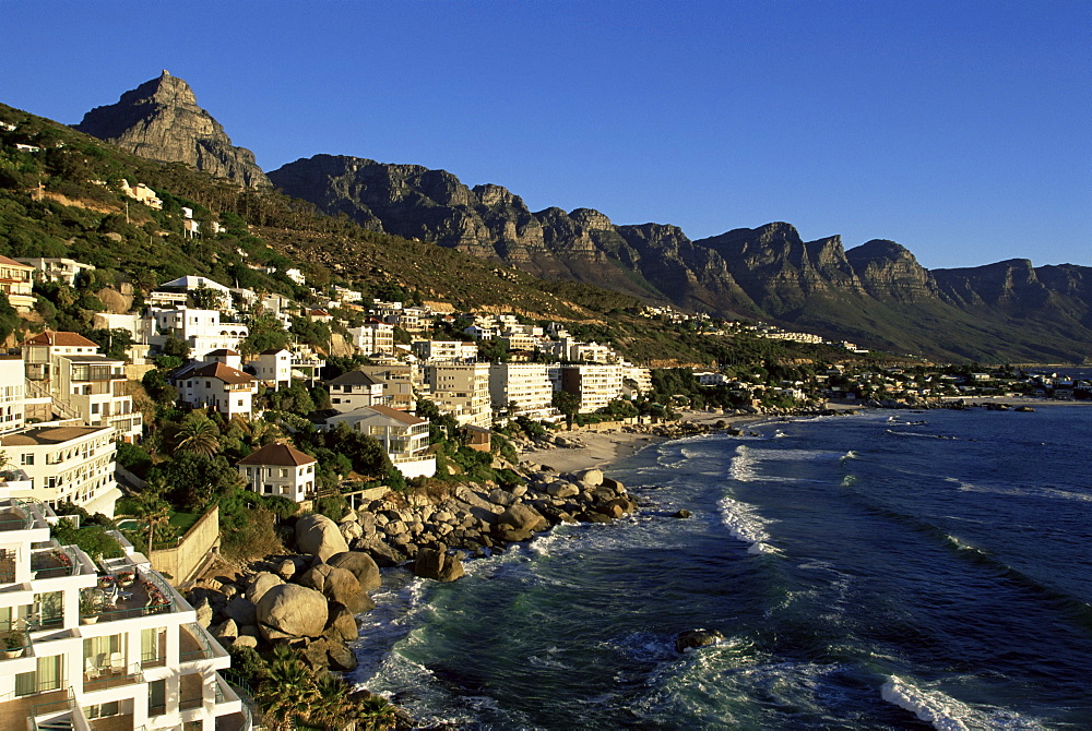 Exclusive houses at the upmarket Clifton beach, Cape Town, South Africa, Africa