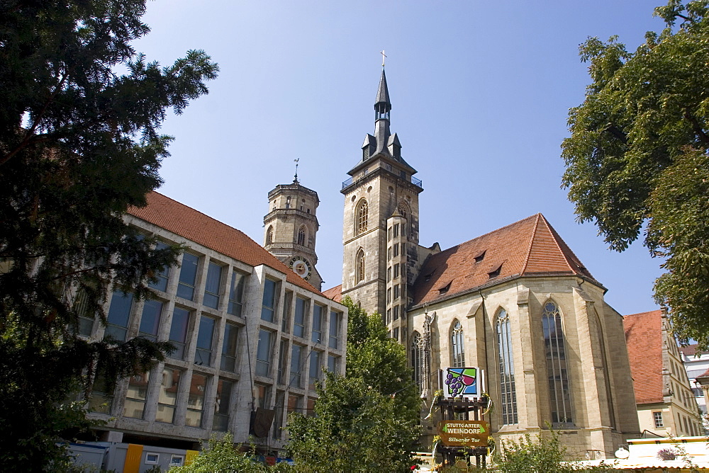 Stiftskirche church, Stuttgart, Baden Wurttemberg, Germany, Europe