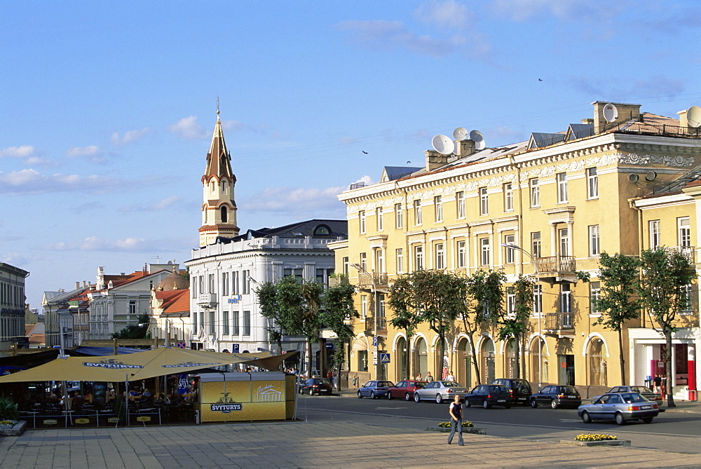 Cafe at Didzioji Gatve (main street), Old City, Vilnius, Lithuania, Baltic States, Europe