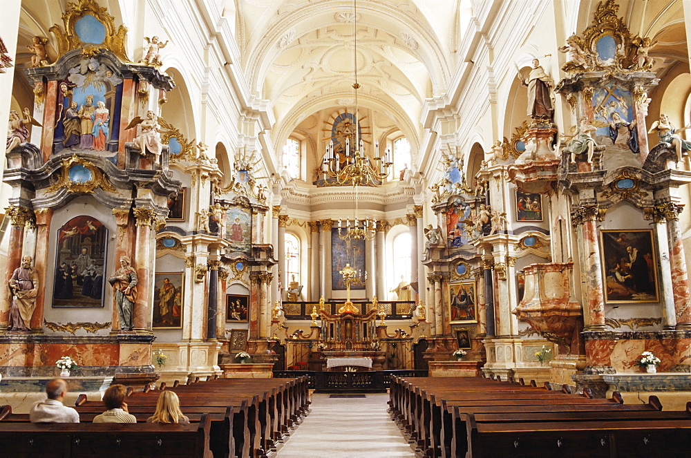 Interior, Dominican Church of the Holy Spirit, Dominikonu Street, Vilnius, Lithuania, Baltic States, Europe