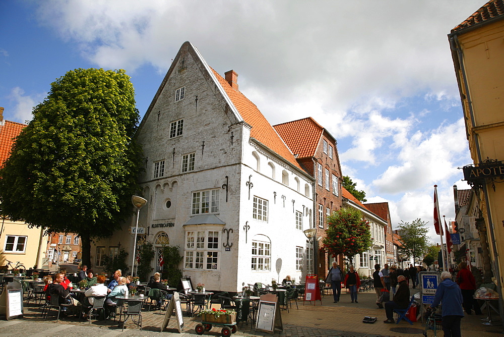 Street scene in Tonder, Jutland, Denmark, Scandinavia, Europe