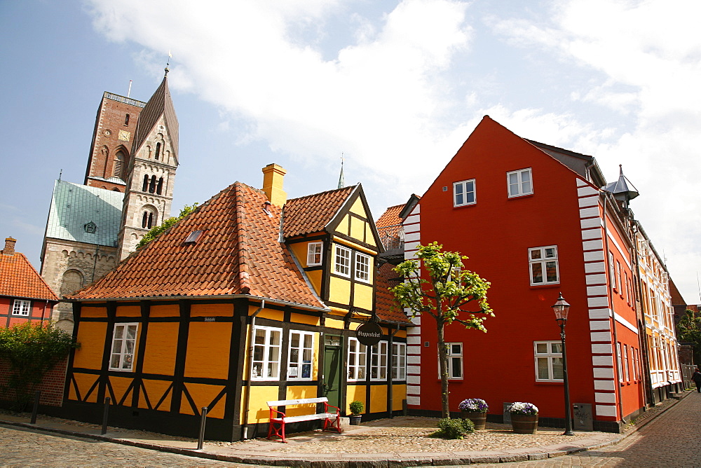 Ribe historic center, Ribe, Jutland, Denmark, Scandinavia, Europe