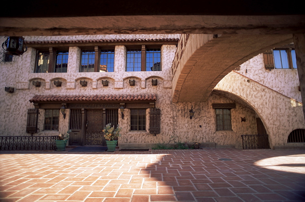 Scotty's Castle, historic Spanish style castle in the north of the park, Death Valley National Park, California, United States of America (U.S.A.), North America