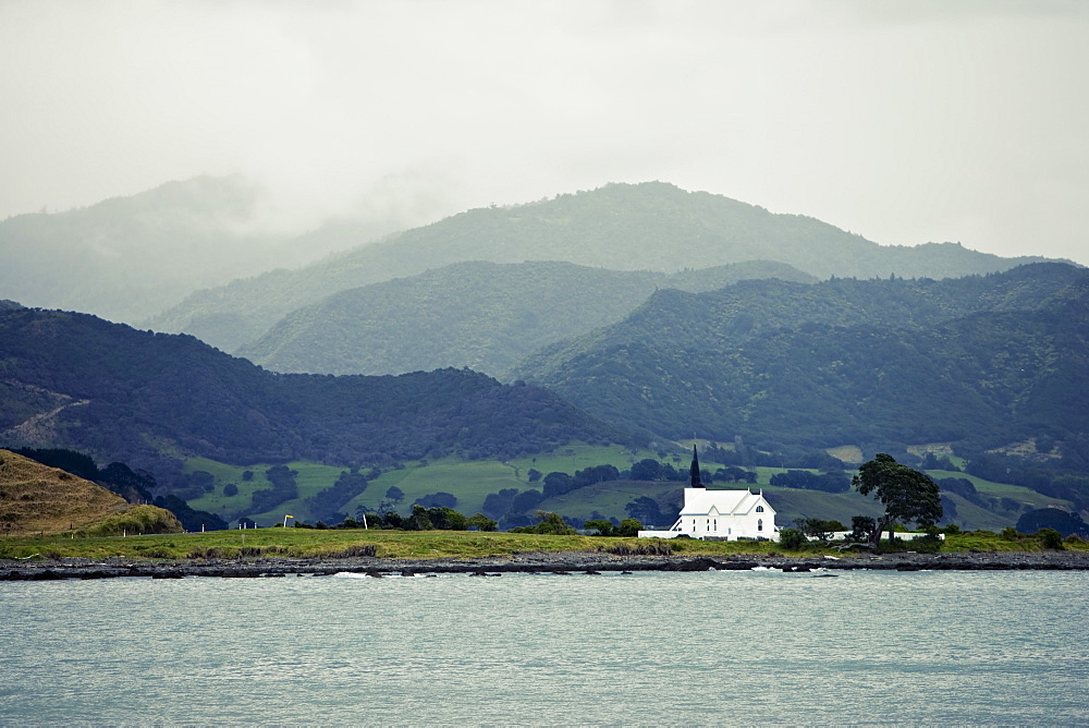 The Anglican Raukokore church, built of wood in 1894, Pacific Coast Highway, Bay of Plenty, North Island, New Zealand, Pacific