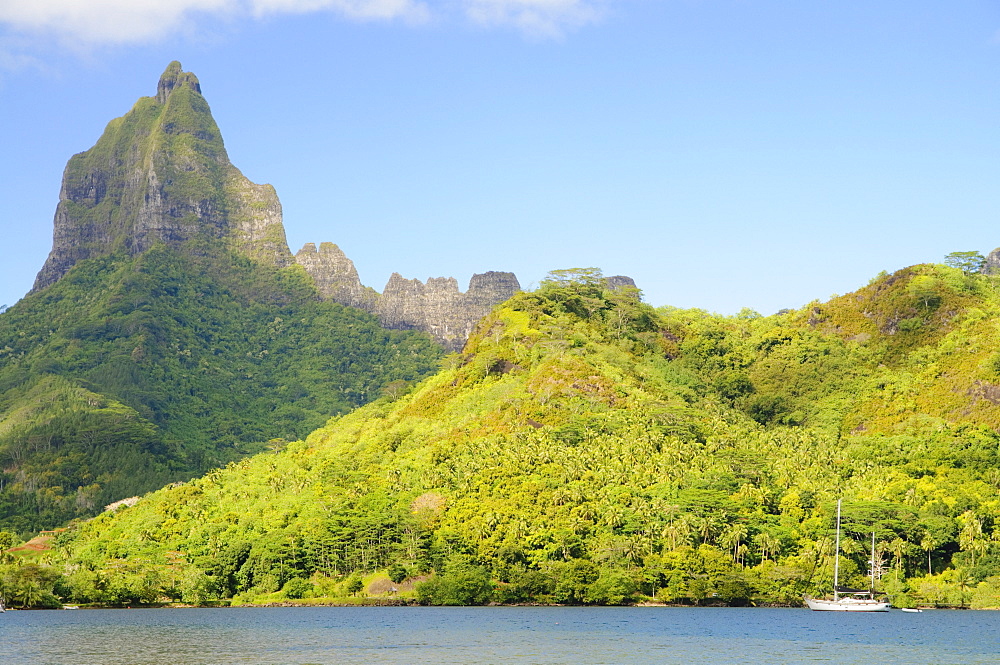 Opunohu Bay and Mount Mauaroa, Moorea, French Polynesia, South Pacific Ocean, Pacific