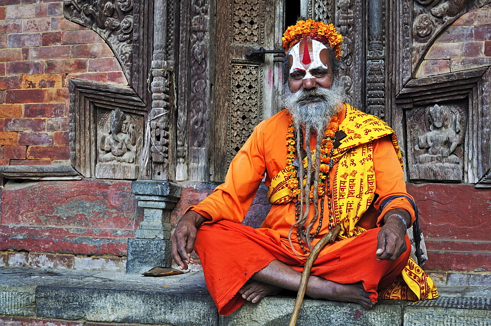 Sadhu, Durbar Square, UNESCO World Heritage Site, Kathmandu, Bagmati, Central Region, Nepal, Asia