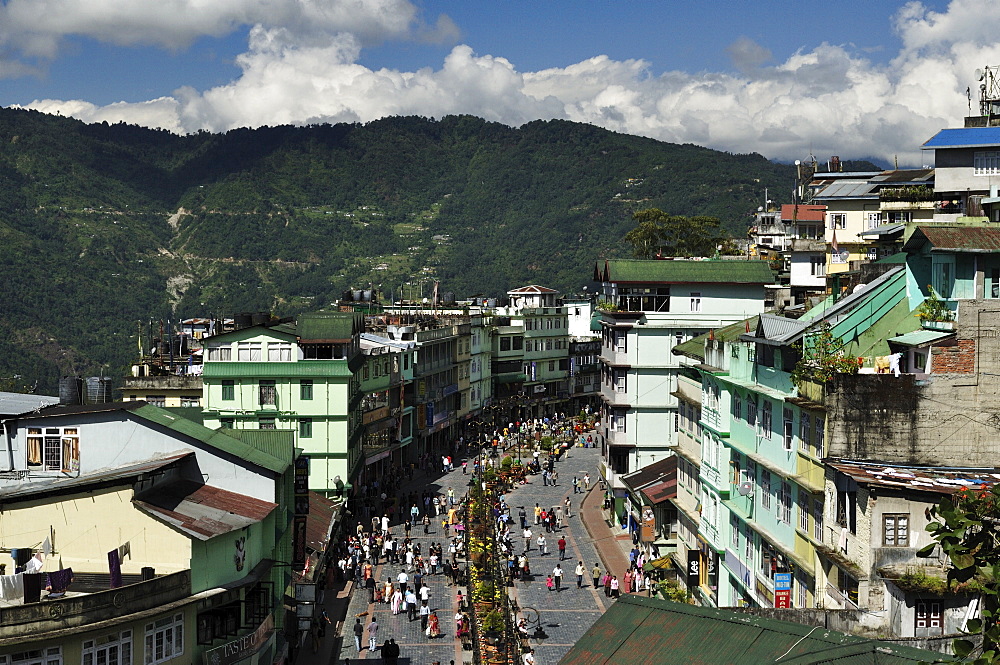 View of Gangtok, East Sikkim, Sikkim, India, Asia