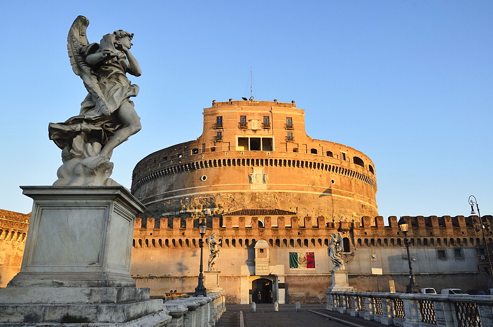 Castel Sant Angelo and Ponte Sant Angelo, Rome, Lazio, Italy, Europe