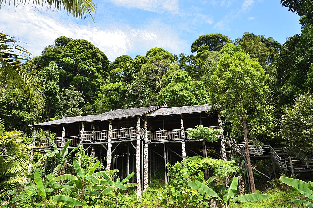 Traditional house, Sarawak Cultural Village, Sarawak, Borneo, Malaysia, Southeast Asia, Asia