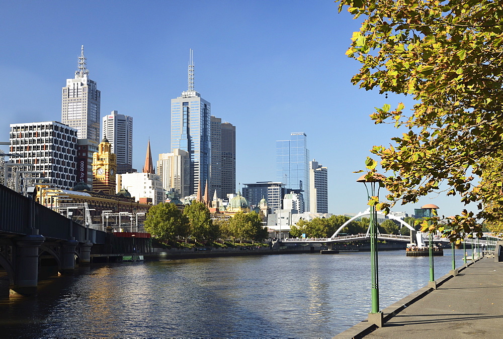 Melbourne Central Business District (CBD) and Yarra River, Melbourne, Victoria, Australia, Pacific