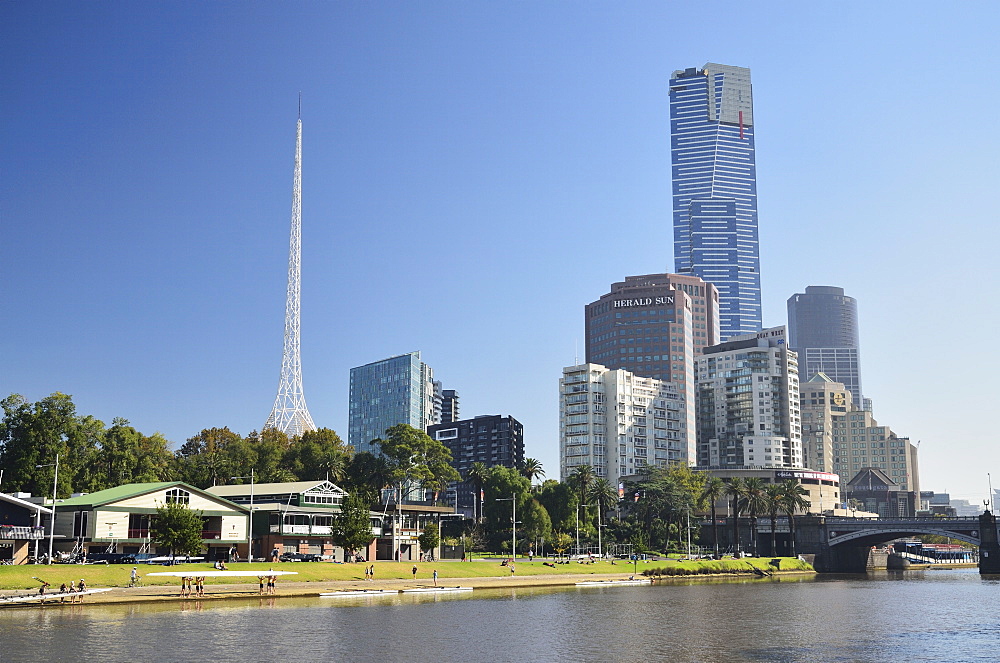 Melbourne Central Business District (CBD) and Yarra River, Melbourne, Victoria, Australia, Pacific