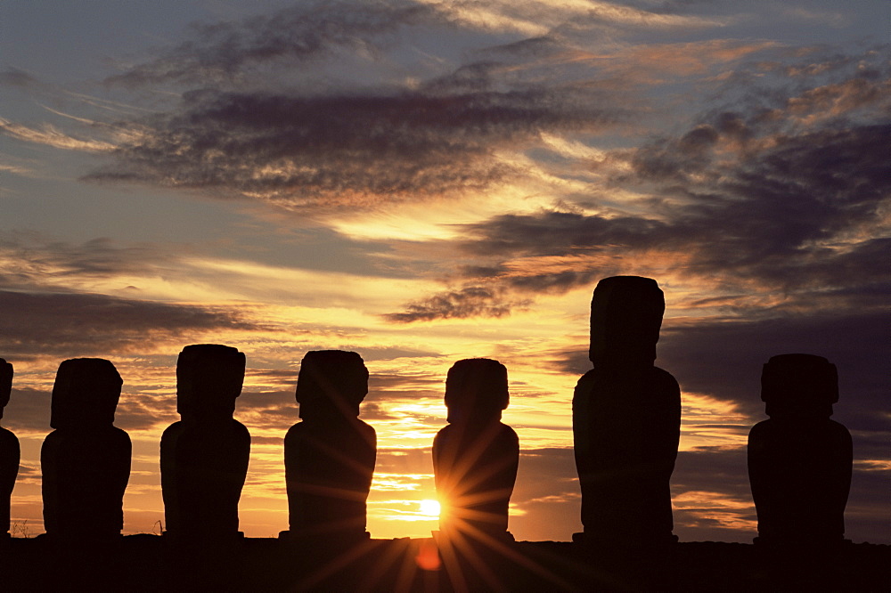 Ahu Tongariki, Easter Island (Rapa Nui), Chile, South America