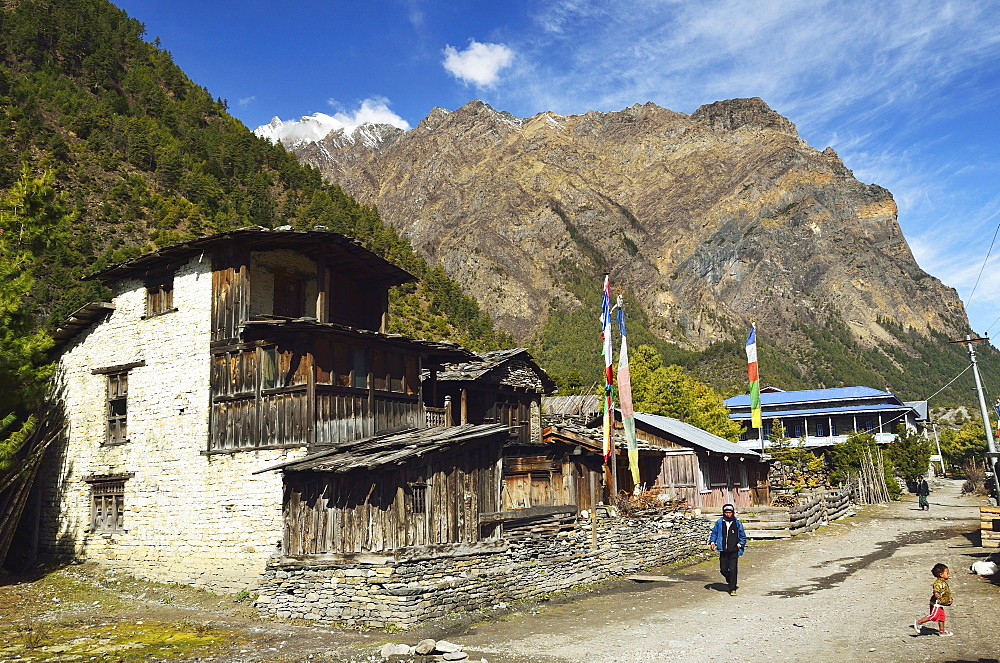 Lower Pisang, Marsyangdi River Valley, Annapurna Conservation Area, Gandaki, Western Region (Pashchimanchal), Nepal, Asia