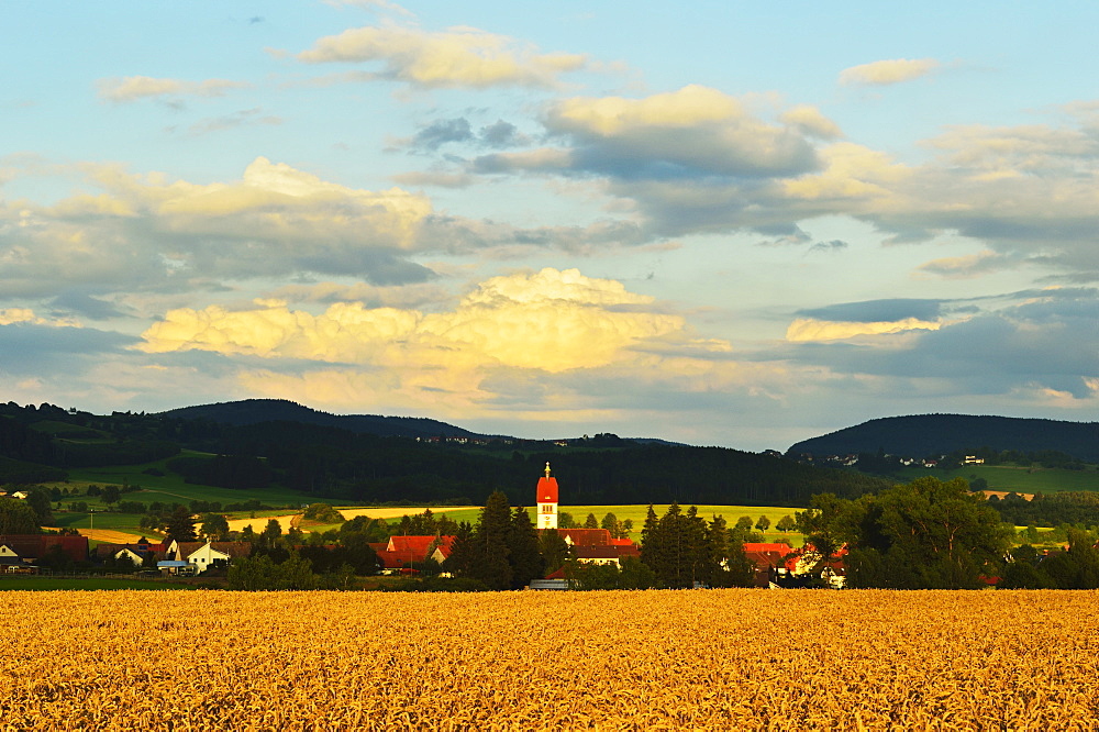 Village of Sunthausen, near Villingen-Schwenningen, Black Forest, Schwarzwald-Baar, Baden-Wurttemberg, Germany, Europe