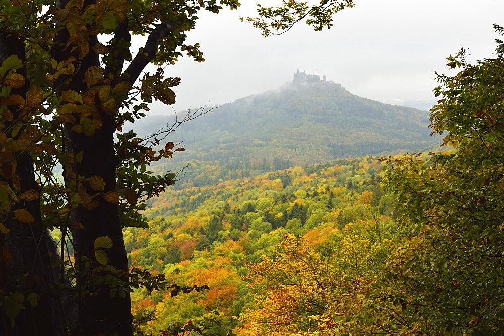 Hohenzollern castle, Swabian Alb, Baden-Wurttemberg, Germany, Europe