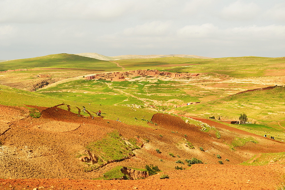 Traditional Berber country near Ait Khaled, High Atlas, Morocco, North Africa, Africa