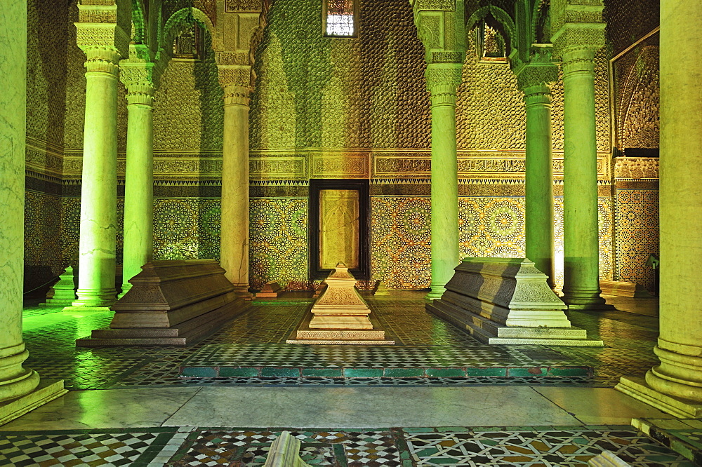 Saadian Tombs, Medina, Marrakesh, Morocco, North Africa, Africa