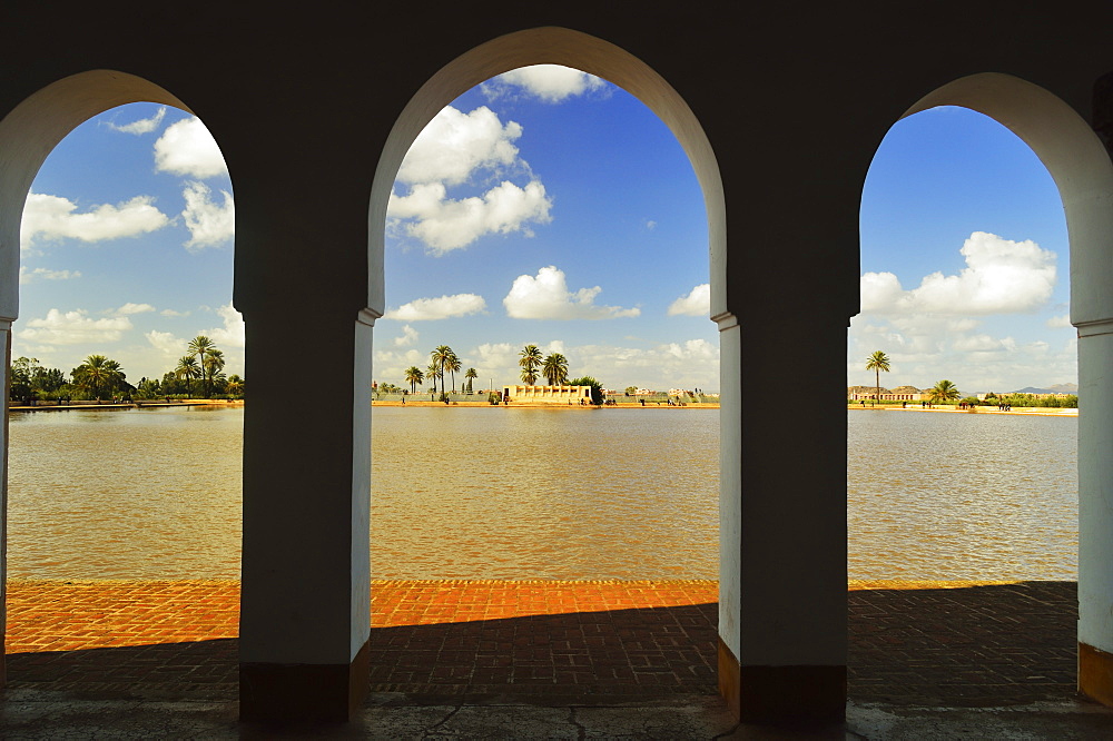 Basin, La Menara (Menara Gardens), Marrakesh, Morocco, North Africa, Africa