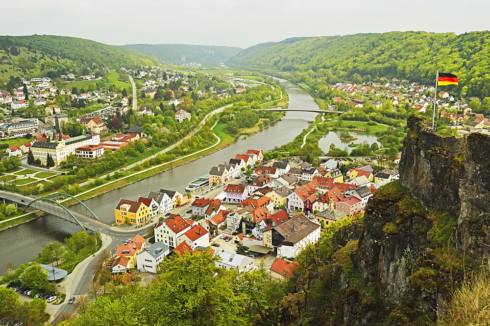 View of Riedenburg, Altmuehl Valley, Bavaria, Germany, Europe 