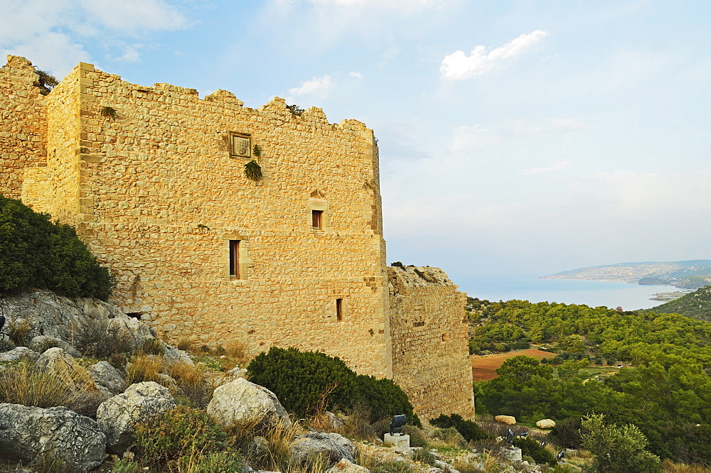 Kritinia Castle, Rhodes, Dodecanese, Aegean Sea, Greek Islands, Greece, Europe