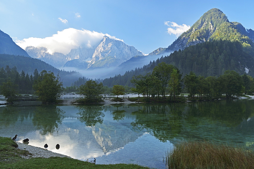 Lake Jasna and Julian Alps, Kranjska Gora, Slovenia, Europe