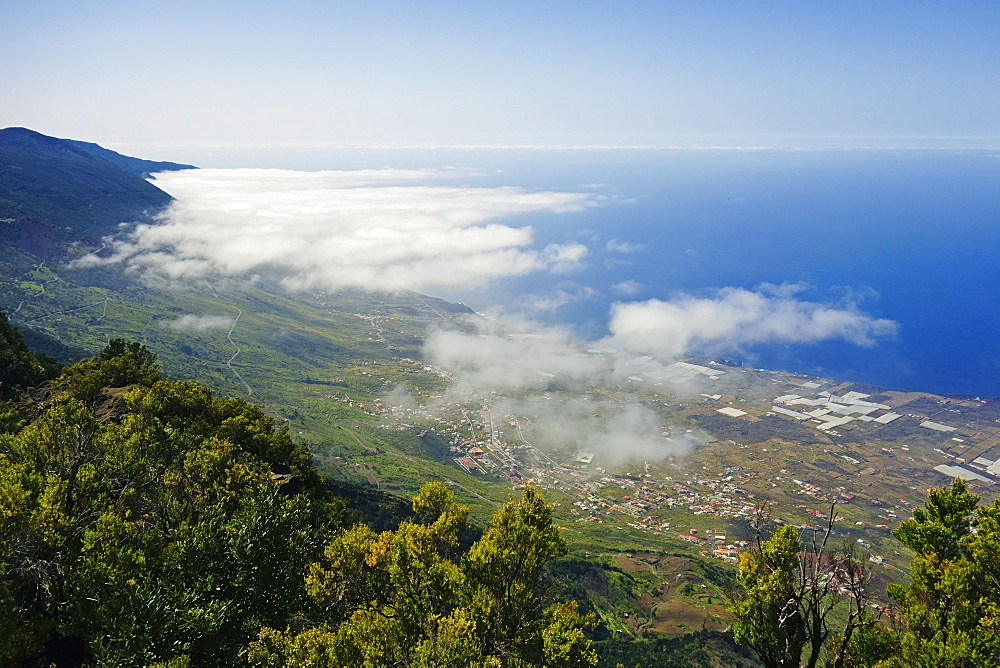 Las Puntas and El Golfo Bay, seen from Tibataje, El Hierro, Canary Islands, Spain, Atlantic, Europe