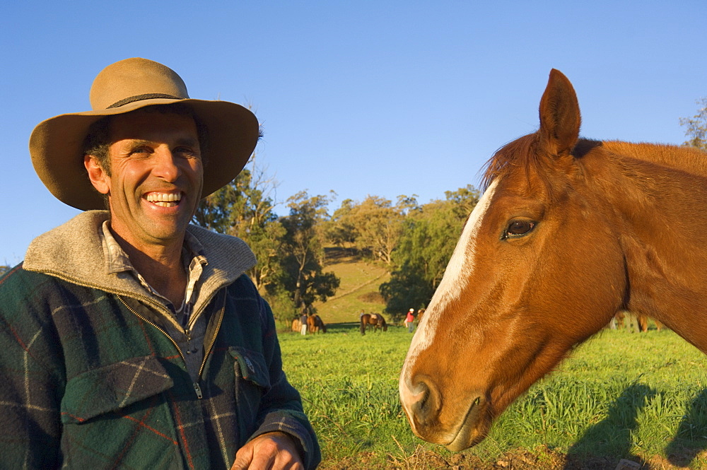 Portrait of Jackaroo, Leconfield, Dungowan, New South Wales, Australia, Pacific