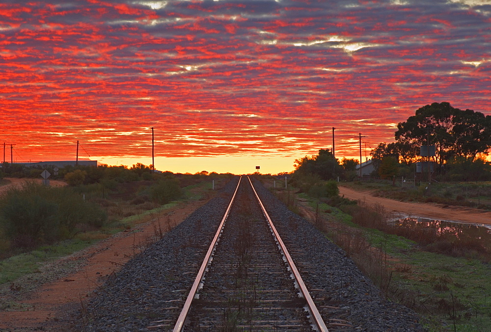 Railway tracks, Menindee, New South Wales, Australia, Pacific