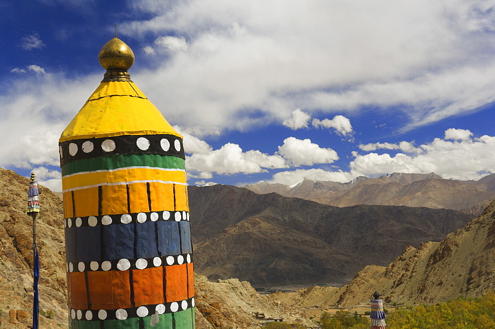 View of the Indus valley from Hemis gompa (monastery), Hemis, Ladakh, Indian Himalayas, India, Asia