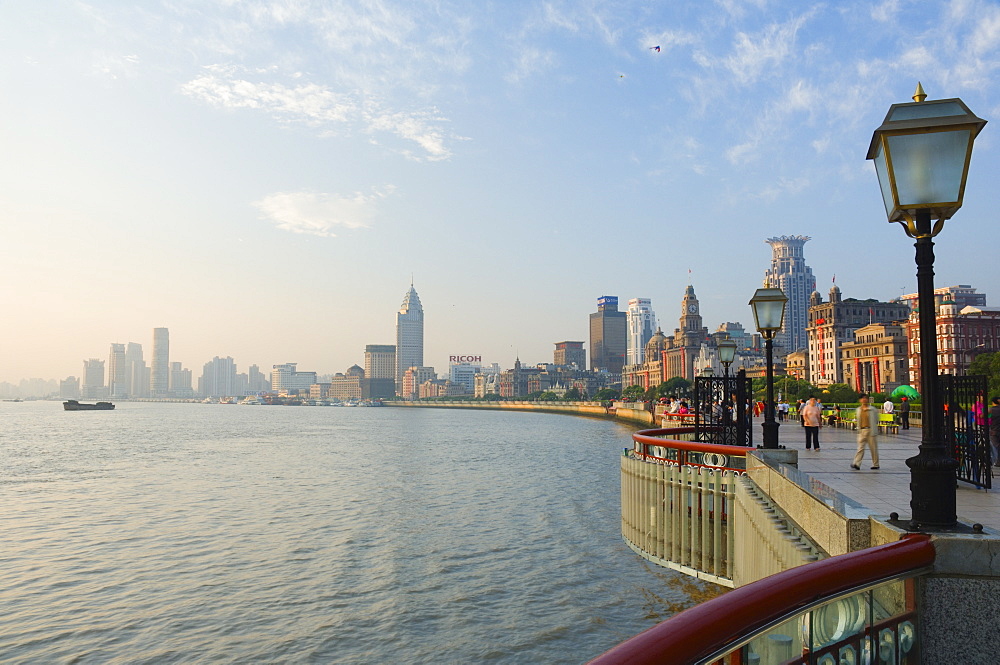 The Bund and Huangpu River, Huangpu District, Shanghai, China, Asia