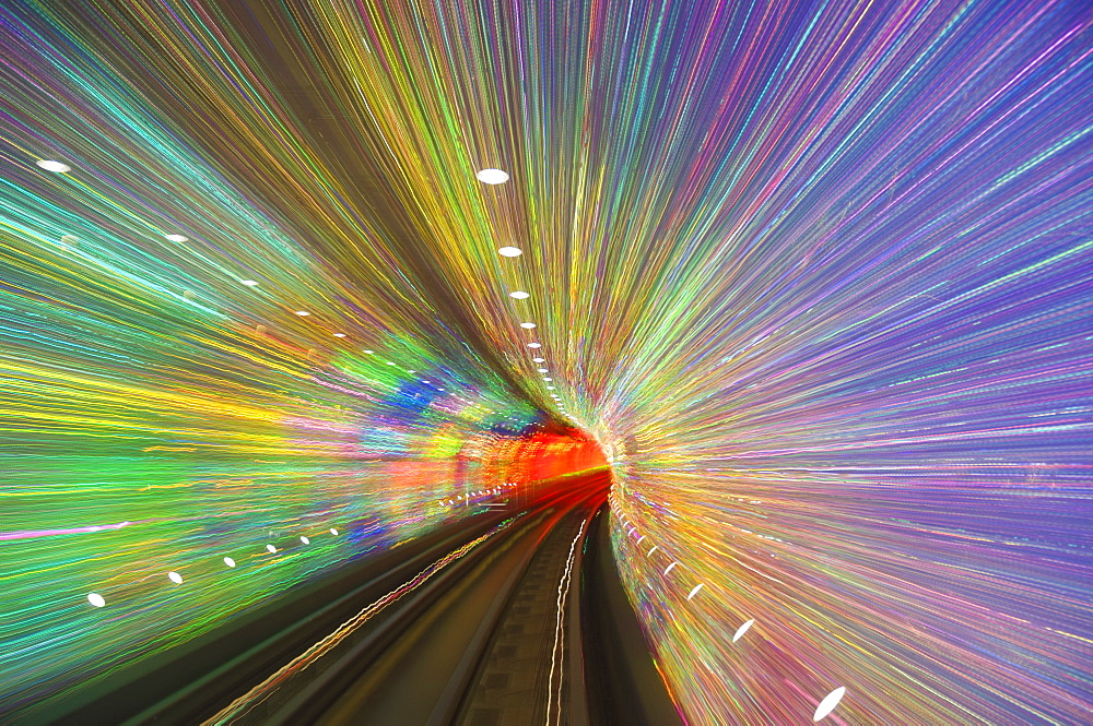 West Bund Sightseeing Tunnel, Huangpu District, Shanghai, China, Asia