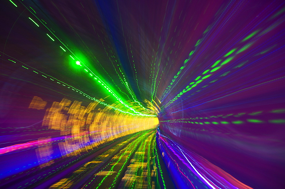 West Bund Sightseeing Tunnel, Huangpu District, Shanghai, China, Asia