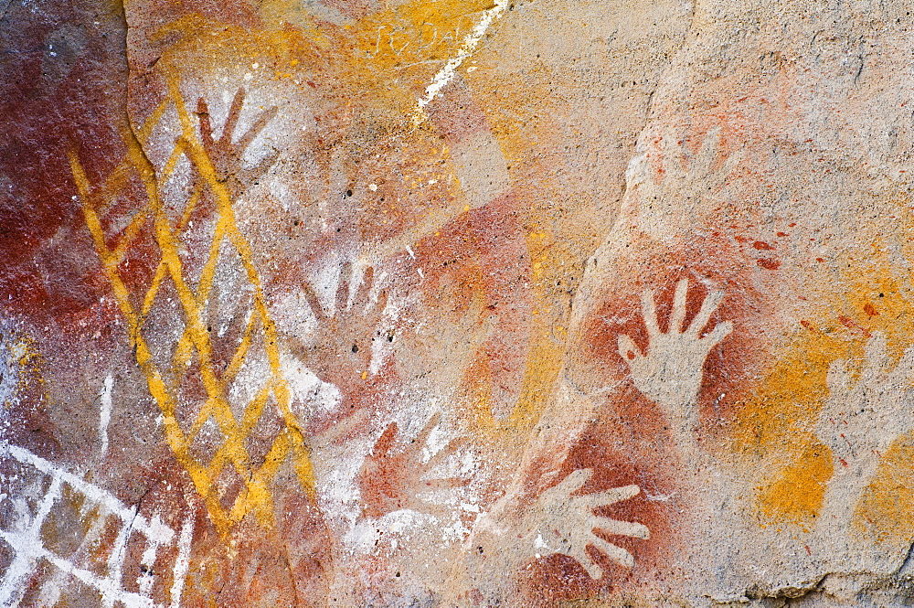 Aboriginal Rock Art at the Art Gallery, Carnarvon Gorge, Carnarvon National Park, Queensland, Australia, Pacific