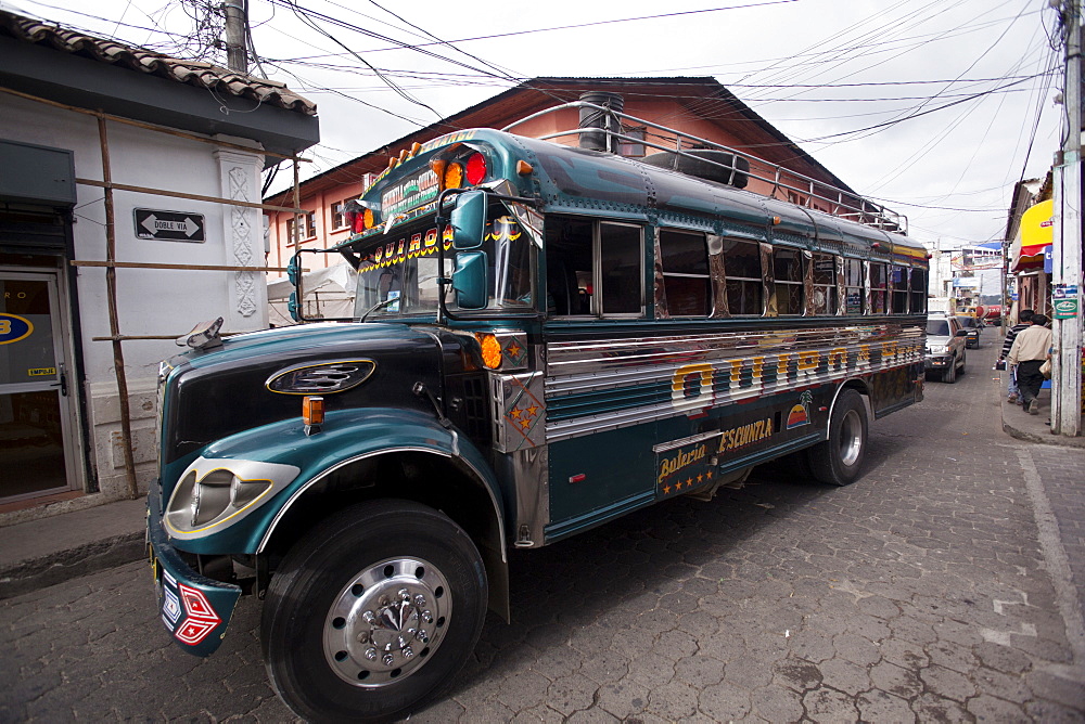 Chicken bus, Chichicastenango, Guatemala, Central America