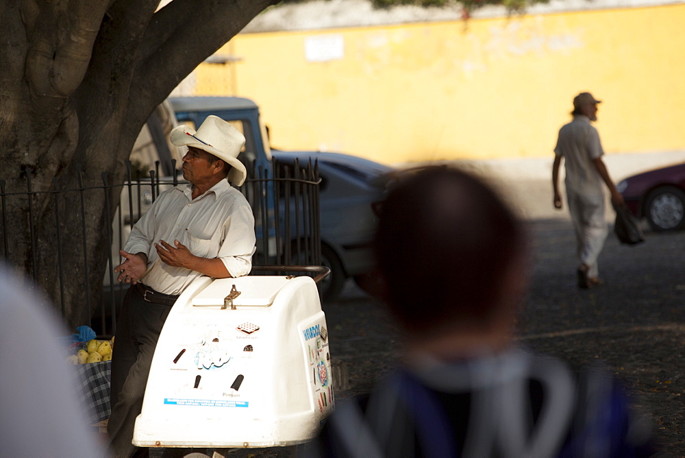 Ice cream man, Antigua, Guatemala, Central America