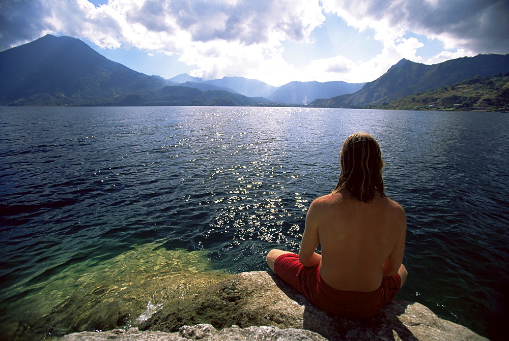 Landscape, Lago Atitlan (Lake Atitlan), Guatemala, Central America