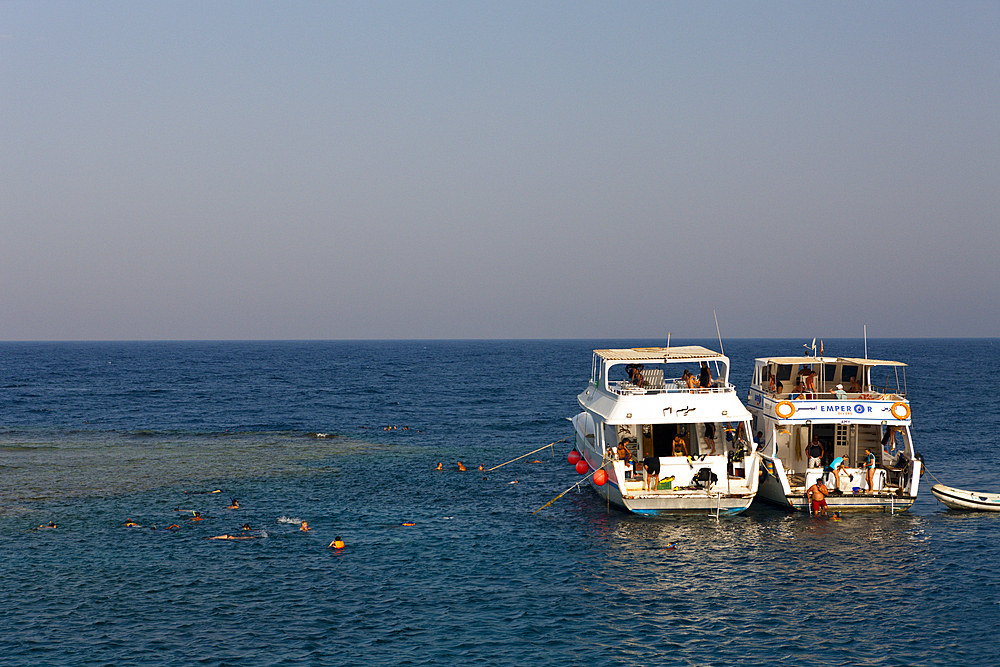 Diving Boats in Marsa Tahir Bay, Red Sea, Egypt