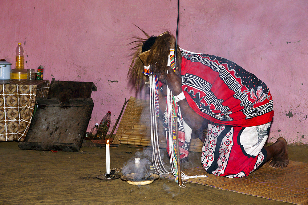 Xhosa Sangoma Medicine Man, Wild Coast, Eastern Cap, South Africa