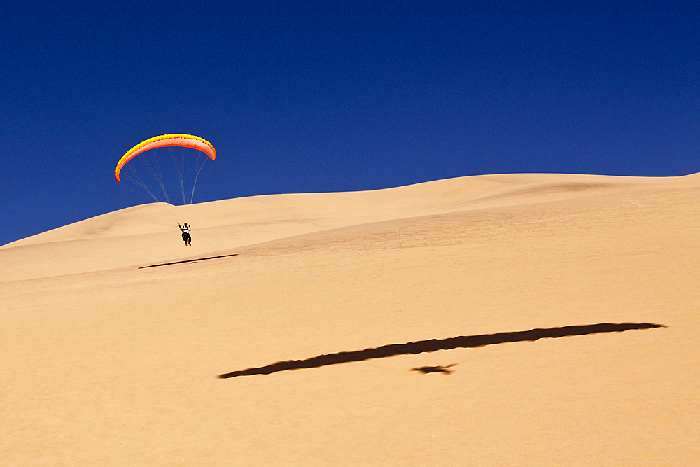 Paragliding over Dunes of Namib Desert, Long Beach, Swakopmund, Namibia