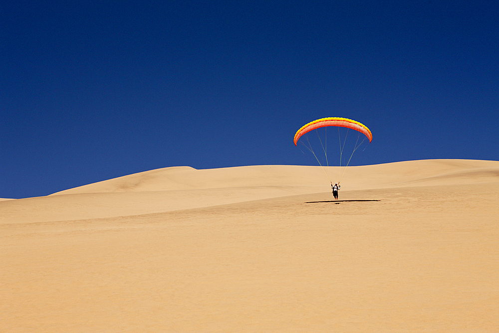 Paragliding over Dunes of Namib Desert, Long Beach, Swakopmund, Namibia