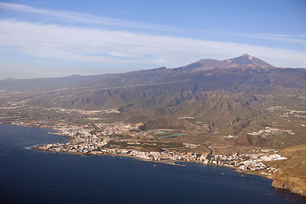 Aerial View of Playa Americas and Los Christianos, Tenerife, Canary Islands, Spain