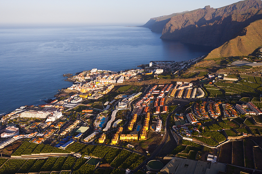 Aerial View of Los Gigantes, Tenerife, Canary Islands, Spain